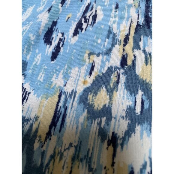 D&Co. Beach Womens Ikat Patterned Wide-Leg Pants S Blue & Beige Cotton & Rayon - Picture 7 of 7